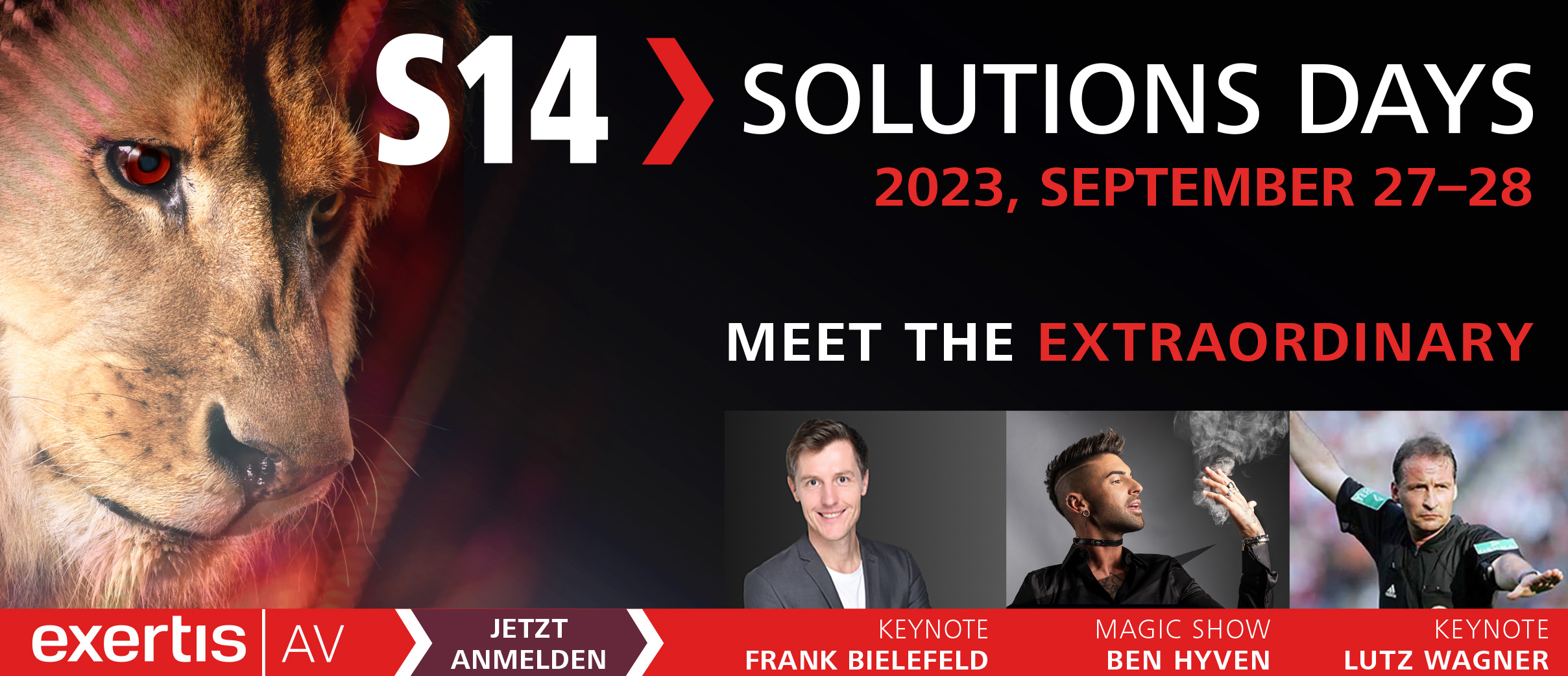 Meet the extraordinary! The S14 Solutions Days of Exertis AV on 27. and 28.09.2023